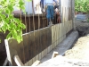 Práce na výstavbe nového múrového oplotenia máj, jún 2015