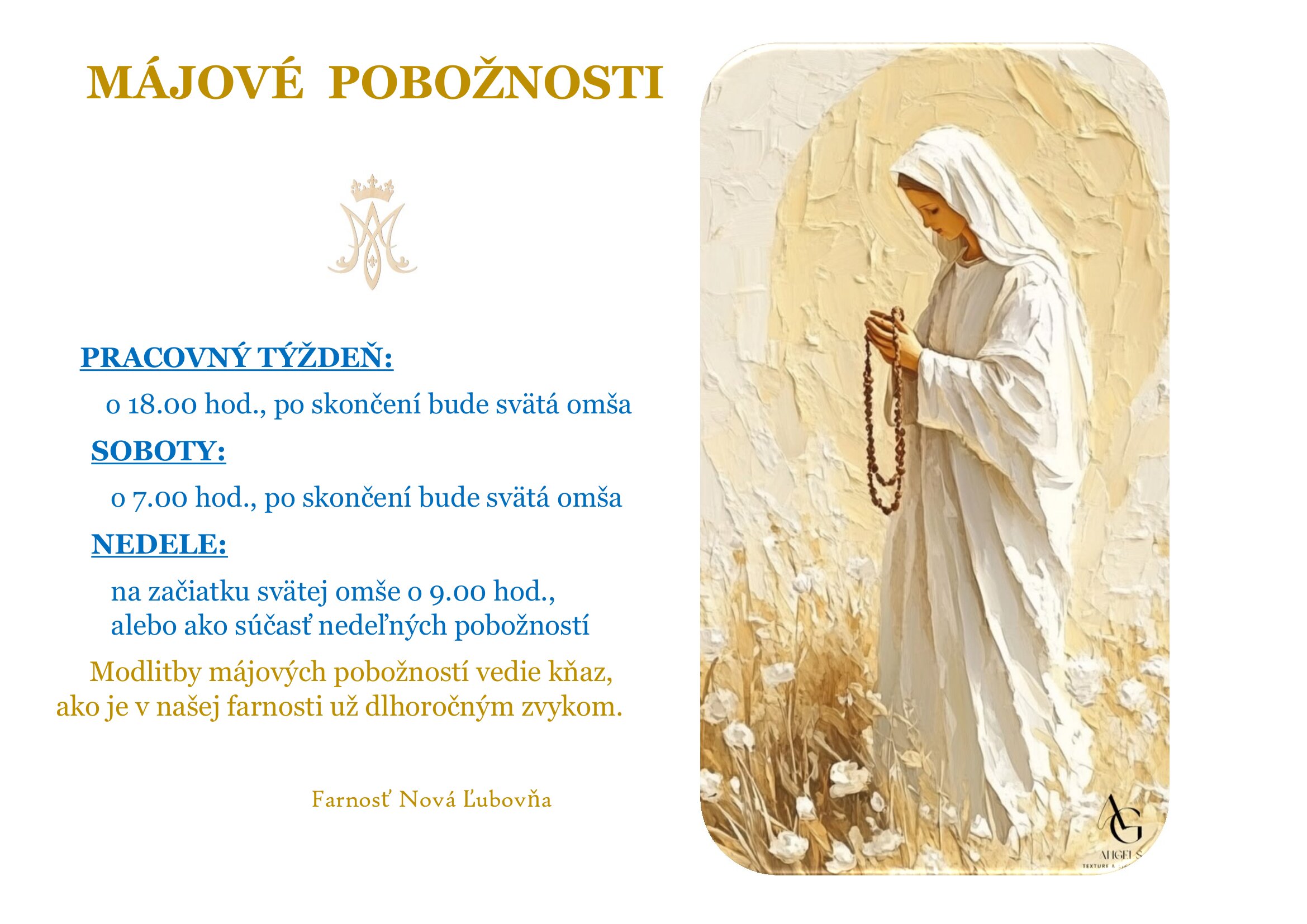 Májové pobožnosti v našej farnosti