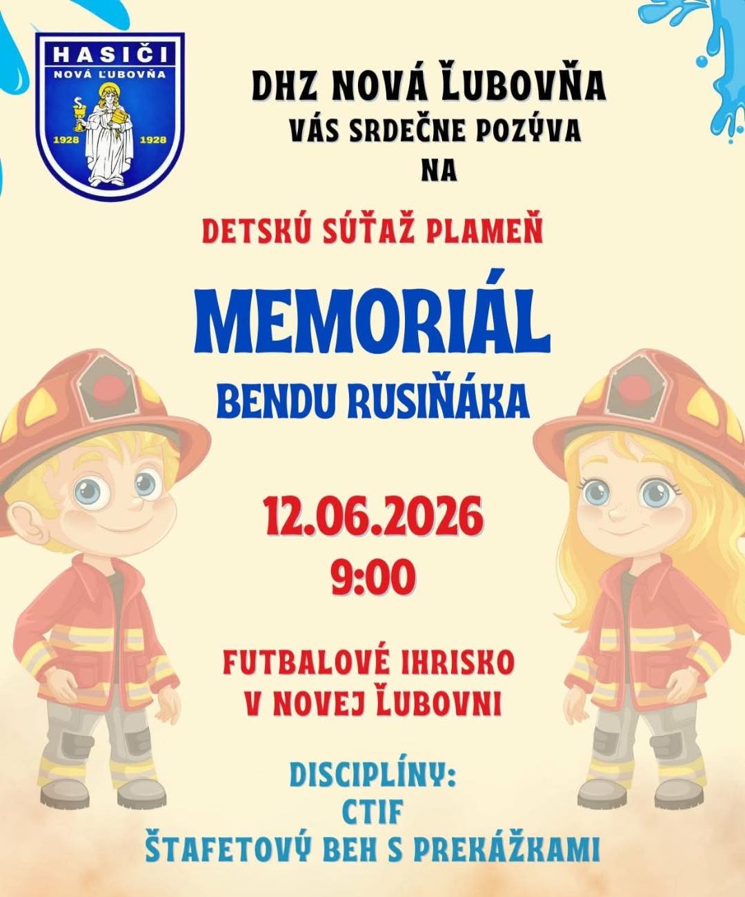 Memoriál Bendu Rusiňáka - 12.06.2026, Nová Ľubovňa