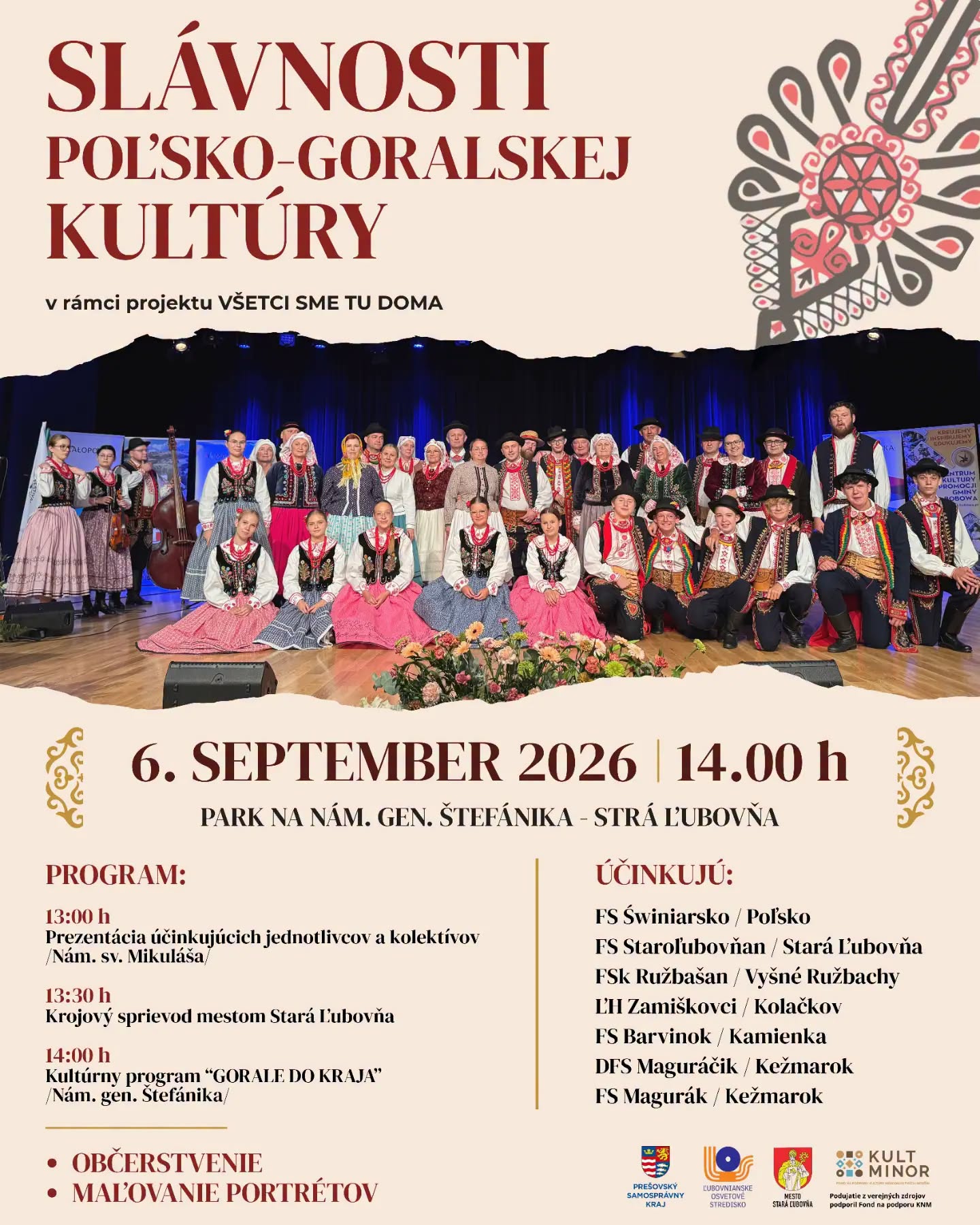 Slávnosti poľsko - goralskej kultúry 06.09.2026 Stará Ľubovňa