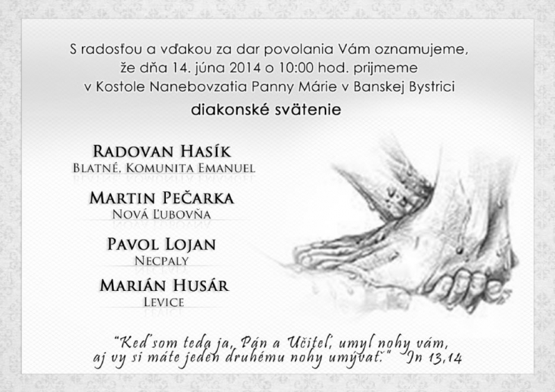 Diakonské svätenie - Martin Pečarka