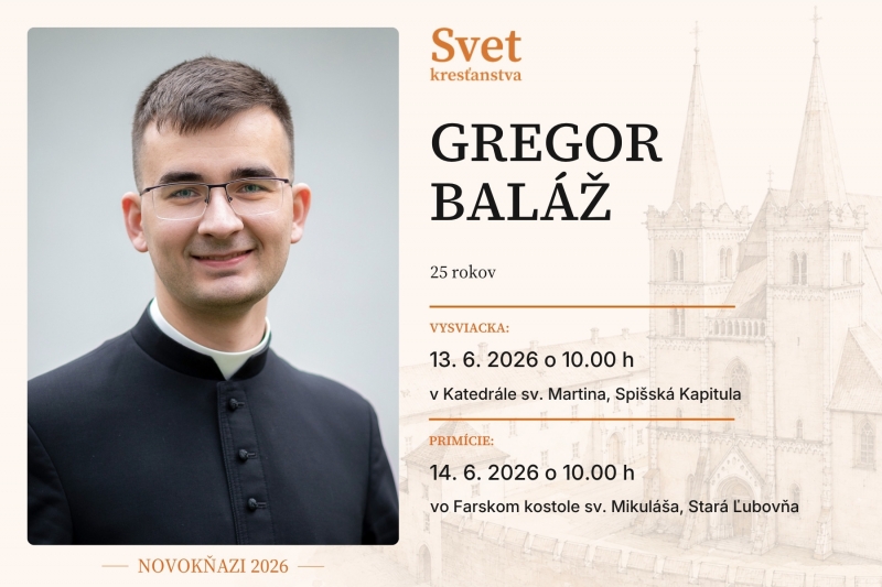 primičná svätá omša Gregora Baláža