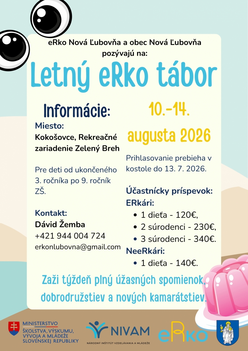Letný eRko tábor 10. - 14.08.2026