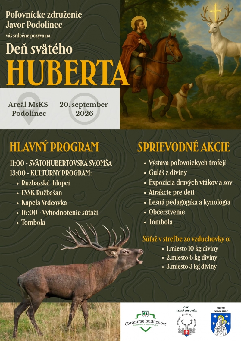Deň sv. Huberta - 20.09.2026, Podolínec