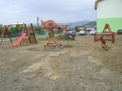 Fotografia: detské ihrisko pri bytovkách