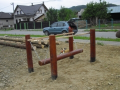 Fotografia: detské ihrisko pri bytovkách