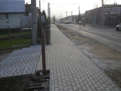 Napojenie chodníka - začiatok obce
