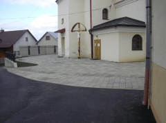 Fotografia: ukončenie opravy múrového oplotenia 10/2015