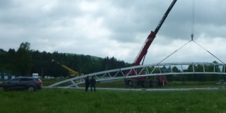 Fotografia: Lávka cez potok Jakubianka - postavenie lávky - 19.5.2018