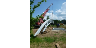 Fotografia: Lávka cez potok Jakubianka - postavenie lávky - 19.5.2018