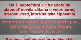 Novela zákona veterinárnej starostlivosti platná od 1.9.2018 – fotografia 1