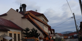 Fotografia: Rekonštrukcia bocianieho hniezda 8.3.2019