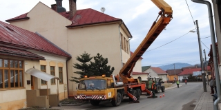 Fotografia: Rekonštrukcia bocianieho hniezda 8.3.2019