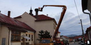 Fotografia: Rekonštrukcia bocianieho hniezda 8.3.2019