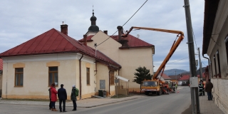 Fotografia: Rekonštrukcia bocianieho hniezda 8.3.2019