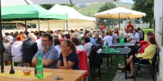 Fotografia: Stretnutie členov Ružencového bratstva na farskom dvore 8.9.2019
