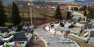 Fotografia: Výstavba chodníka na strednom cintoríne 11/2019