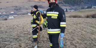 Fotografia: Naši hasiči po zásahu v obci Lomnička 3/2020