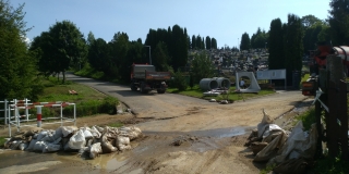 Fotografia: Oprava priepustu pri Dome nádeje po povodni