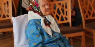 Fotografia: Prijatie 100. ročnej jubilantky - Márie Kmečovej, rod. Jančiovej (foto Patrícia Žembová)