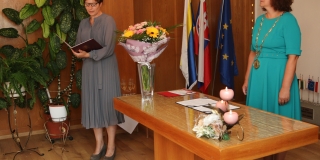Fotografia: Prijatie 100. ročnej jubilantky - Márie Kmečovej, rod. Jančiovej (foto Patrícia Žembová)