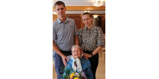 Fotografia: Prijatie 100. ročnej jubilantky - Márie Kmečovej, rod. Jančiovej (foto Patrícia Žembová)
