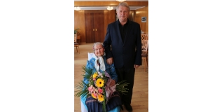 Fotografia: Prijatie 100. ročnej jubilantky - Márie Kmečovej, rod. Jančiovej (foto Patrícia Žembová)