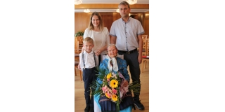 Fotografia: Prijatie 100. ročnej jubilantky - Márie Kmečovej, rod. Jančiovej (foto Patrícia Žembová)