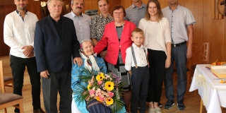 Fotografia: Prijatie 100. ročnej jubilantky - Márie Kmečovej, rod. Jančiovej (foto Patrícia Žembová)