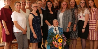 Fotografia: Prijatie 100. ročnej jubilantky - Márie Kmečovej, rod. Jančiovej (foto Patrícia Žembová)