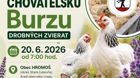 Chovateľská burza 20.06.2026 Hromoš
