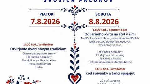 Poznávaj a uchovávaj tradície svojich predkov - obec Jarabina