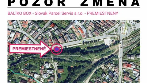 Balíko box v Novej Ľubovni bol premiestnený k detskému ihrisku (pri železnom moste)