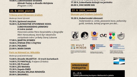 XXXIII. Ľubovniansky jarmok   24. - 27.09.2026