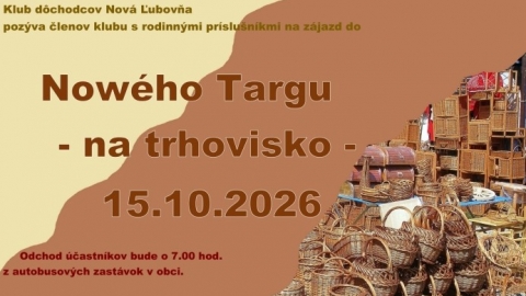 PRIPOMIENKA PRIHLÁSENÝM - Zájazd do Nowého Targu - 15.10.2026 