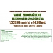 Valné zhromaždenie pozemkového spoločenstva - 1.3.2020