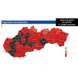 COVID-19: Od 1. marca bude podľa COVID AUTOMATU 20 čiernych okresov