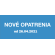 Nariadené opatrenia pre prevádzky a hromadné podujatia, platné od 26.04.2021