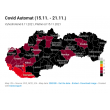 Väčšina Slovenska bude od 15. novembra v čiernej a bordovej farbe