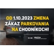 Zákaz parkovania na chodníkoch - od 01.10.2023
